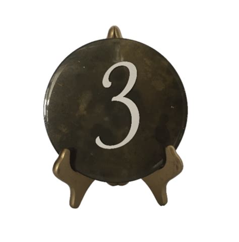 Round Mirrored Table Numbers Loluma