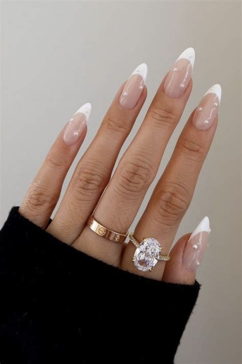 25 French Tip Nails With Pearls Chic And Elegant Nail Trend Your