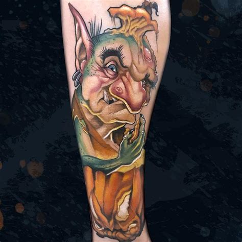 Pumpkin Goblin Sleeve by Nick Mitchell: TattooNOW