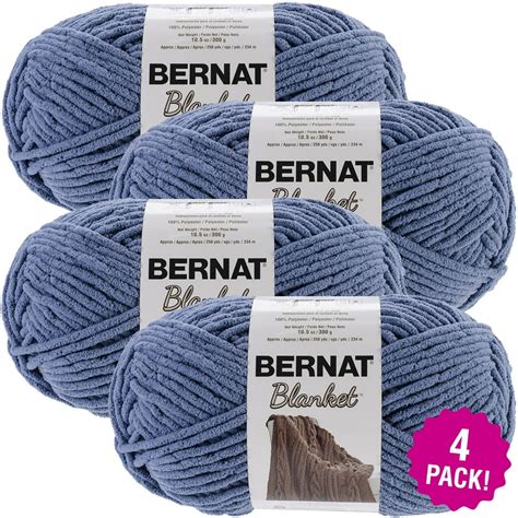 Bernat Blanket Big Ball Yarn Country Blue Multipack Of 4 Walmart