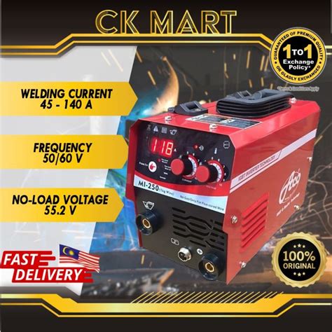 ACO MI 250 MIG 2200 MIG MACHINE INVERTER 1KG GASLESS MMA MIG WELDING