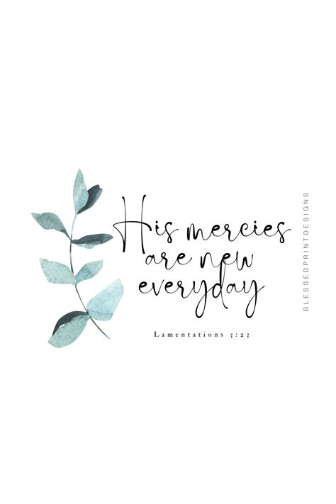 His Mercies Are New Everyday Lamentations Scripture Etsy Artofit