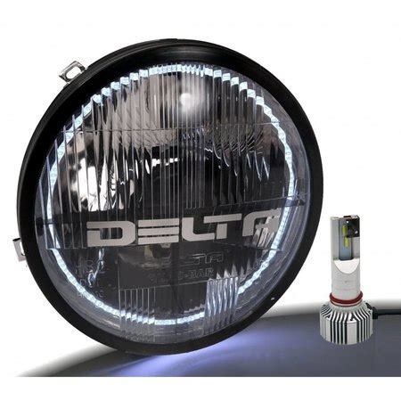 Delta Lights Quad Bar Jeep Jk Switchback Halo Led Headlight Kit Pr