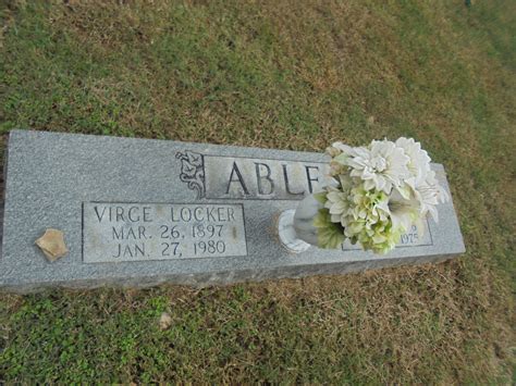 Virginia Lee Virgie Locker Ables 1897 1980 Memorial Find A Grave