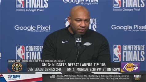 Darvin Ham Postgame Interview Los Angeles Lakers Lose To Denver