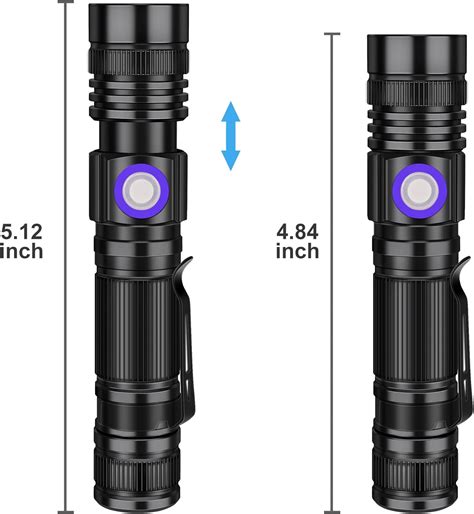 Darkbeam Linterna Uv De Nm Luz Negra Recargable Usb L Mpara De