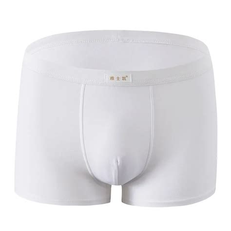 Boxer Men Underwear White Cotton Boxershorts U Pouch Panties Men Sexy Underpants Male Youth