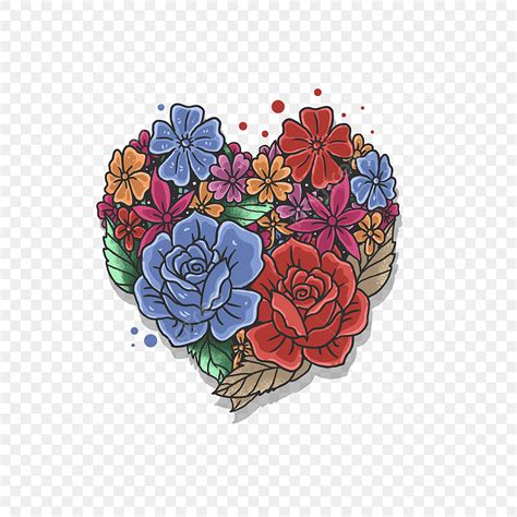 Rose Heart Shape Vector Hd Png Images Floral Rose Heart Shape