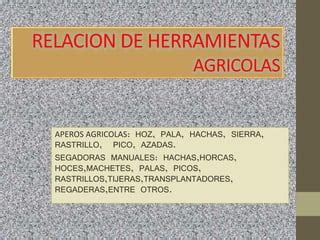 Herramientas Agricolas Ppt