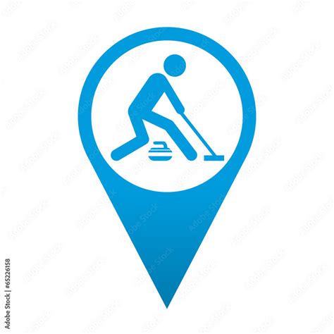 Icono Localizacion Simbolo Curling Stock Illustration Adobe Stock