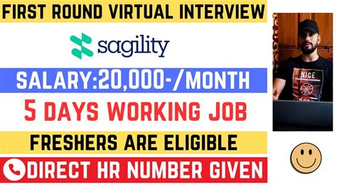 Sagility India First Round Virtual Interview 2024 Freshers Are