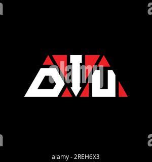 DIU triangle letter logo design with triangle shape. DIU triangle logo ...