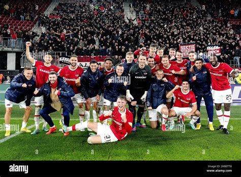 ALKMAAR - AZ Alkmaar team after the UEFA Conference League match ...