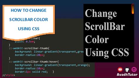 How To Change Scrollbar Color Using Css Scrollbar Color Change Css