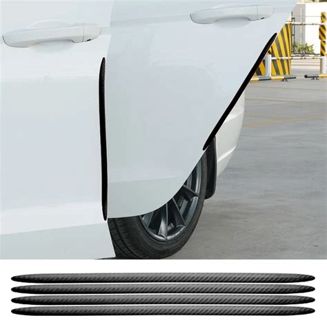 Carbon Fiber Car Door Edge Protector Strip Adesivo Anti Colis O Bumper