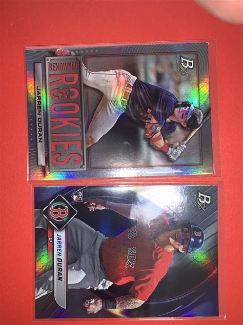 2022 Bowman Platinum Jarren Duran Renowned Rookie And Base Rc Boston