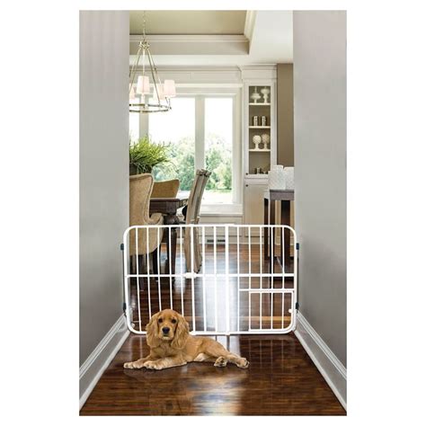 Carlson Expandable Gate with Small Dog Door - White | Small dog door, Pet door, Dog door