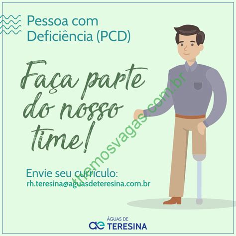 Vagas de empregos para PCDs na Águas de Teresina PI Themos Vagas