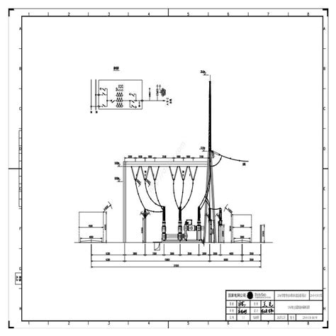 220 B 4 10 D01 08 110kV配电装置线路间隔断面图 电气资料 土木在线