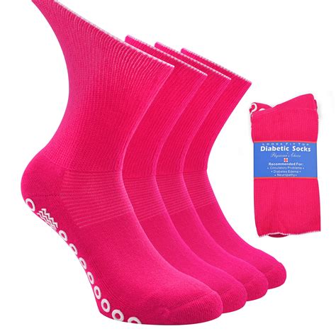 Busy Socks Lady Loose Fit Diabetic Socks With Gripsmedium4 Packrose