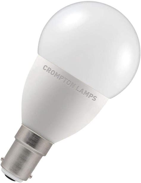 Crompton Lamps Led Golfball 5 5w Sbc B15d Dimmable 40w Eqv 2700k Warm