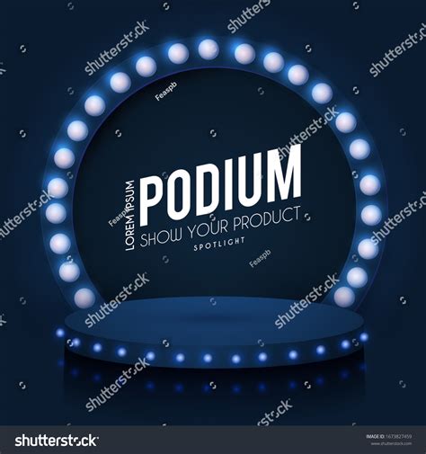 Show Podium Spotlights Presentation Light Effect Stock Vector (Royalty ...