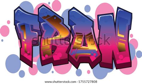 Fran Name 텍스트 그래피티 Word 디자인 스톡 벡터 로열티 프리 1755727808 Shutterstock