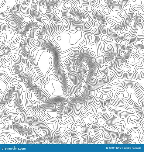 Seamless Pattern Topographic Map Background With Space For Copy