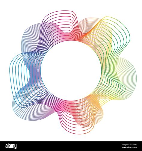 Abstract Wavy Vector Frame Shape Guilloche Logo Shape Of Circle And