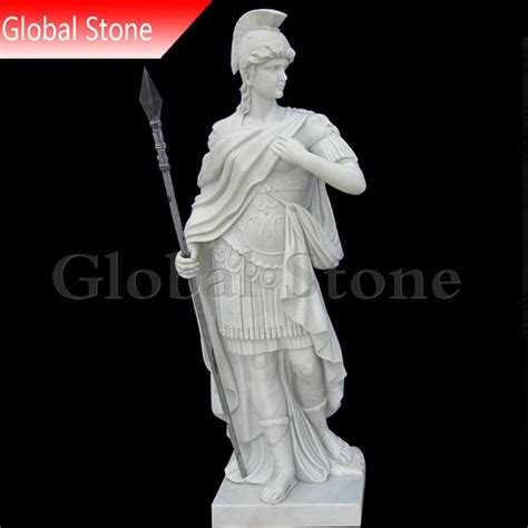 Stone Roman Life Size Warrior White Marble Sculptures Gss 262 China