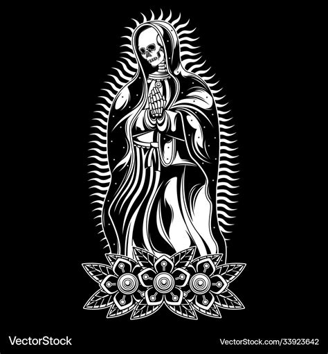 Pray skull tattoo Royalty Free Vector Image - VectorStock