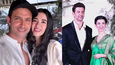 Hrithik Roshan Ladylove Saba Azad Twin In White As They Celebrate