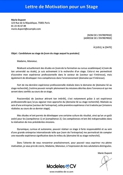 Lettre Motivation Stage Fichier Pdf Riset