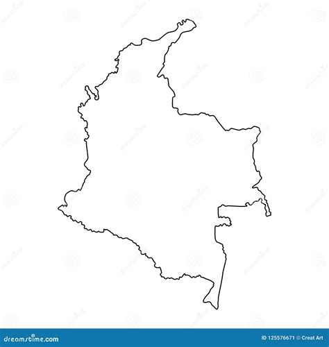 Colombia - Outline Map Cartoon Vector | CartoonDealer.com #126349889