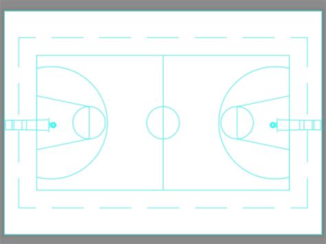 Basketball Court In Autocad Download Cad Free 17 28 Kb Bibliocad