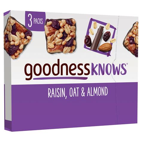 Goodness Knows Raisin Oat And Almond Kosher London Beth Din Klbd