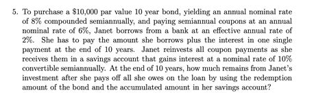 Solved 5 To Purchase A 10000 Par Value 10 Year Bond