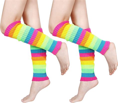 80s Women Knit Leg Warmers Ribbed Leg Warmers For Party Accessories