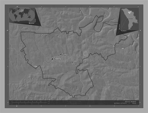 Floresti Moldova Bilevel Labelled Points Of Cities Stock Illustration Illustration Of