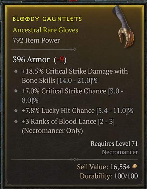 O Nice Necro Bone Spear Gloves Topic D2jsp