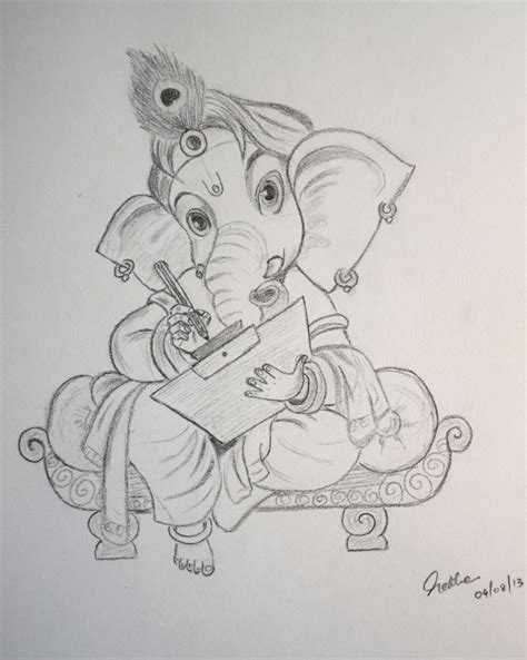 Easy Sketch Of Ganesha At Paintingvalley Explore Collection Of