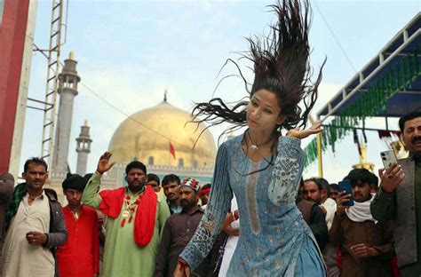 Devotees Performing Dhamal At The Shrine Of Hazrat Lal Shahbaz Qalandar