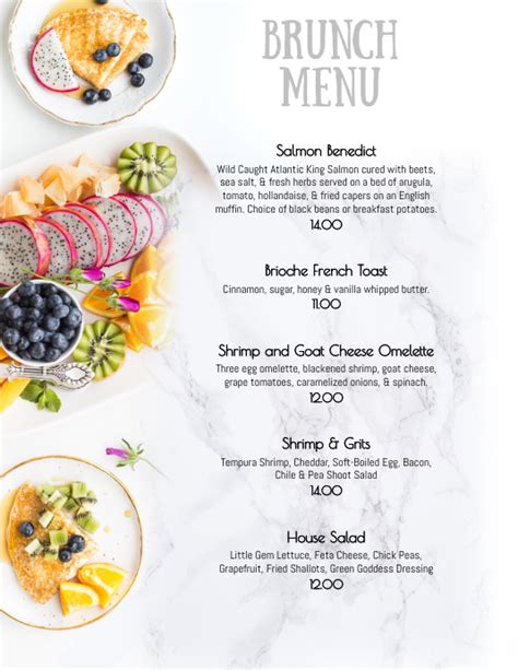 Sunday Weekend Brunch Menu Template Postermywall