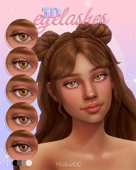 3d Eyelashes ｡part 5 Miiko On Patreon Sims 4 Cc Eyes The Sims 4 Packs The Sims 4 Skin