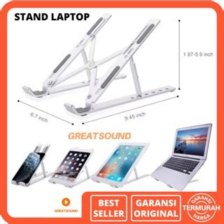 Jual Stand Holder Laptop Portable Stand Laptop Aluminium Stand Holder