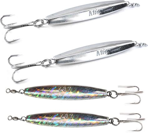 Amazon Pcs Fish Wow Oz Diamond Jigs Chrome Silver Jig Mylar