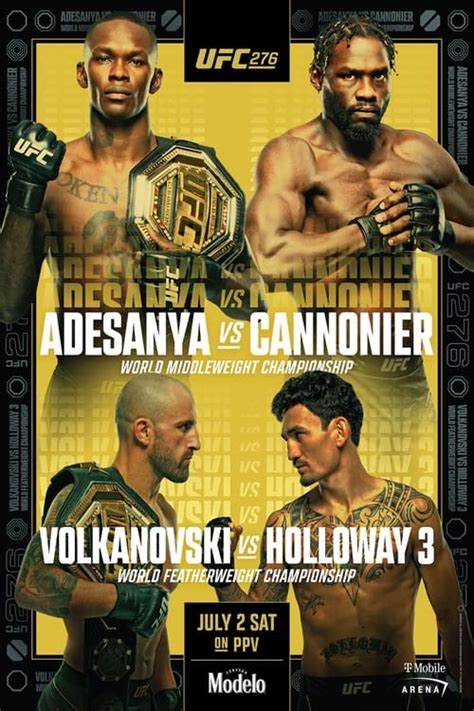 Where to stream UFC 276: Adesanya vs. Cannonier (2022) online ...