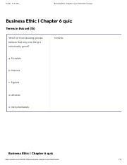 Business Ethic Chapter Quiz Flashcards Quizlet Pdf Am