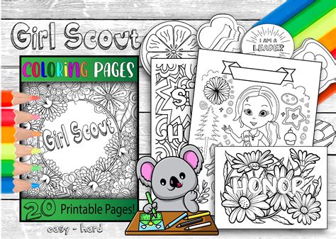 Daisy Coloring Pages Girl Scouts