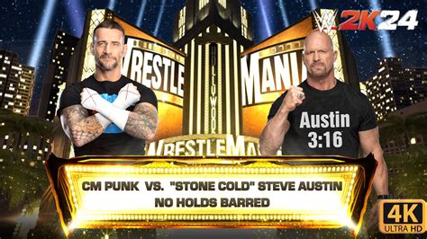 Wwe K Cm Punk Vs Stone Cold Steve Austin No Holds Barred